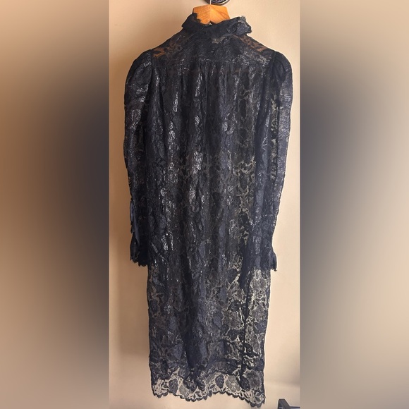 Vinage 70s Léo chevalier lace dress - Picture 11 of 16